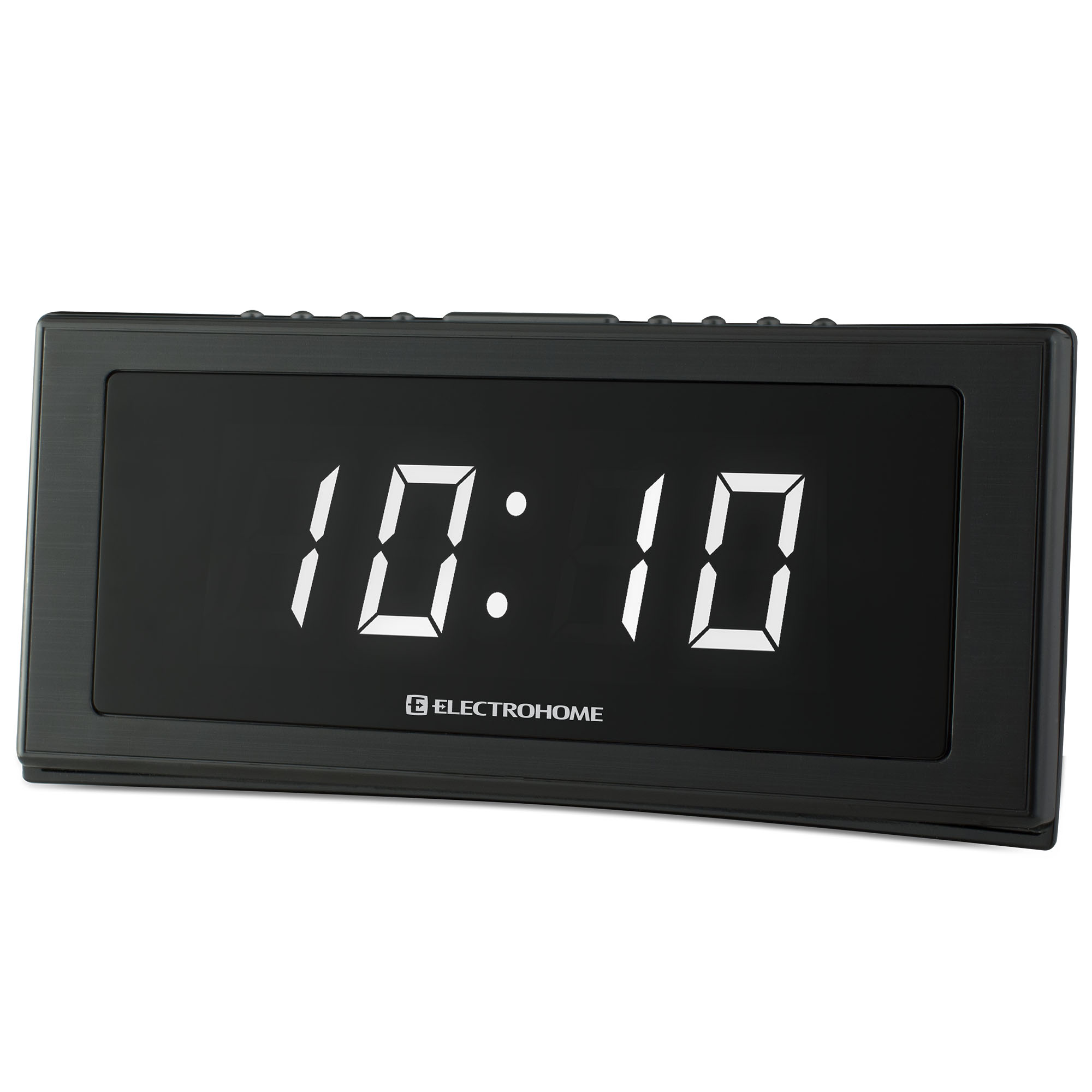 Electrohome 1.8" Jumbo LED Alarm Clock Radio with Battery Backup & Auto